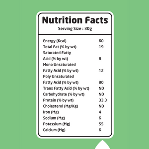 Nutrition facts of hemp salt